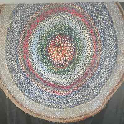 Multicolor Round Braided Rug