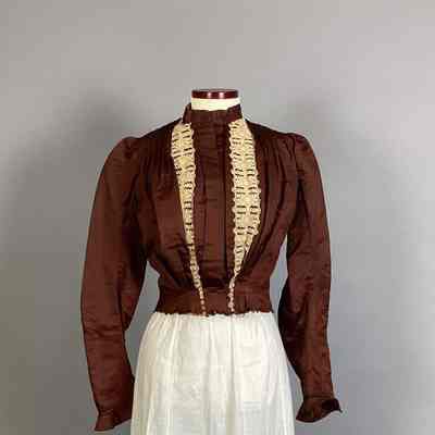 Women's Wine Satin Bodice