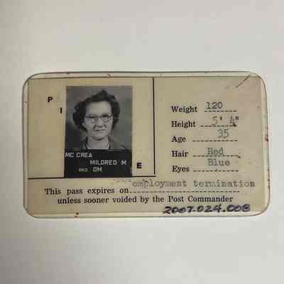 Camp Atterbury Employee ID Card