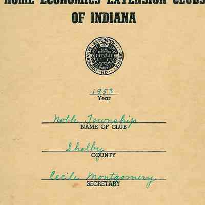 Secretary - Record Book - Noble Twp.