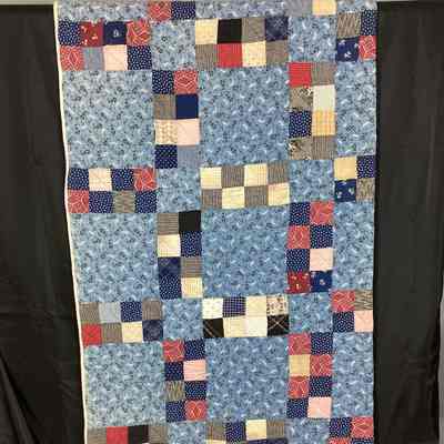 Blue Patchwork Block Quilt