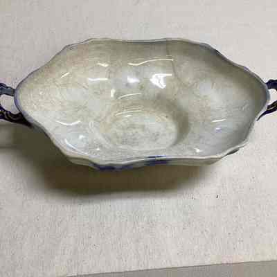 Blue Floral Soft Paste Ceramic Bowl