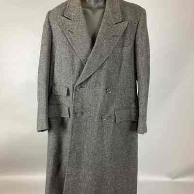 Men’s Gray Wool Twill Coat