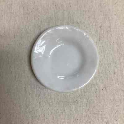 Children's White Ceramic Toy Plates