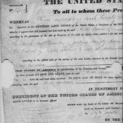 Land Patent certificate No. 14066