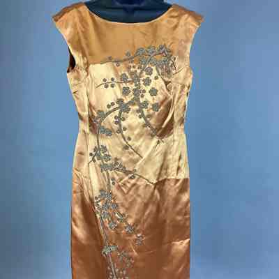 Women’s Gold Satin Dress
