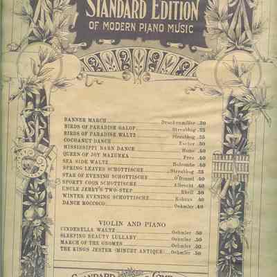 STANDARD EDITION OF MODERN PIANO MUSIC