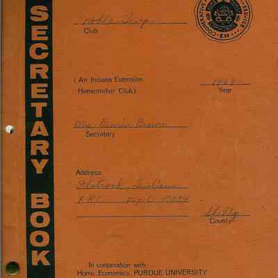 Secretary - Record Book - Noble Twp.