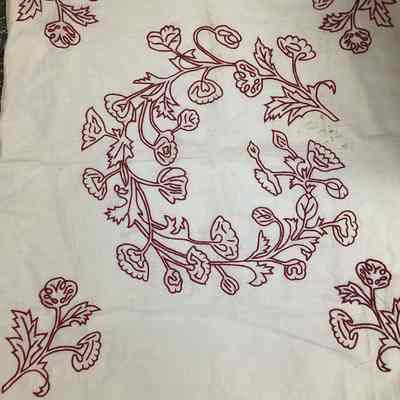 White Cotton Embroidered Pillow Case
