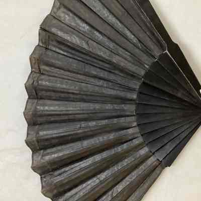 Black Mourning Folding Fan