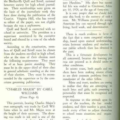 Dedication, narrative of memory of Carll B. Williams