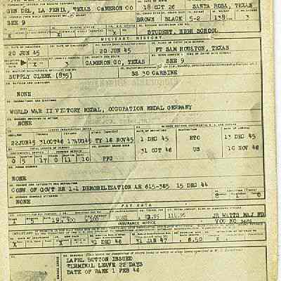 Military Discharge Certificate