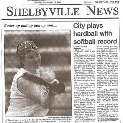 Softball players end record-breaking game