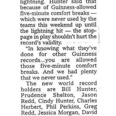 continued from page 1B-newspaper article, Shelby County, Indiana, softball