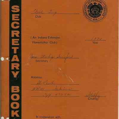 Secretary - Record Book - Noble Twp.