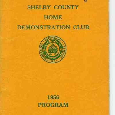 Program Booklet for Shelby County Home Economics Club