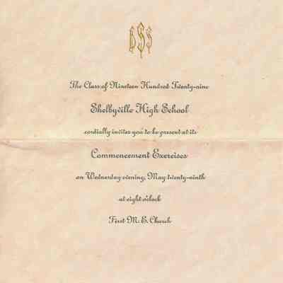 commencement announcement of the high school graduation