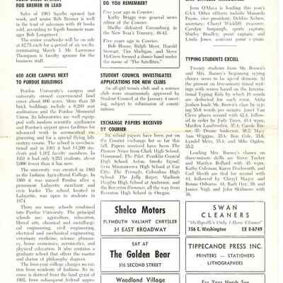 The Courier, Back Page