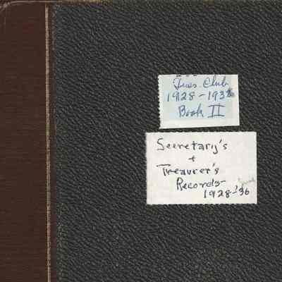 Secretary's & Treasurer's Records: Fountaintown Tuesday Club