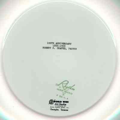 Plate, decorative, back