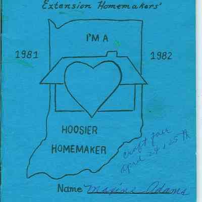 1980 - 82 Shelby County Extension Homemakers Clubs of Shelby County. I'm a Hoosier Homemaker