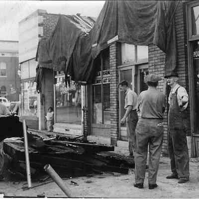 near corner of Broadway & Harrison