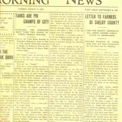 newspaper, top section right