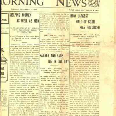 newspaper, top section right