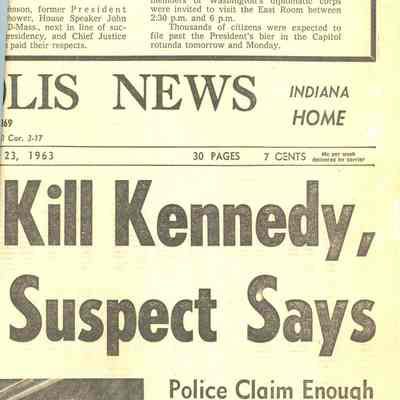 Newspaper, front page right