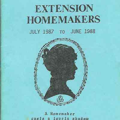 July 1987 -June 88 Shelby County Extension Homemakers Clubs of Shelby County. A Homemaker casts a Lovely Shadow.