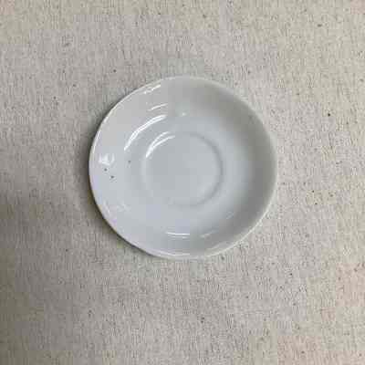 Children's White Ceramic Toy Teacup + Saucer