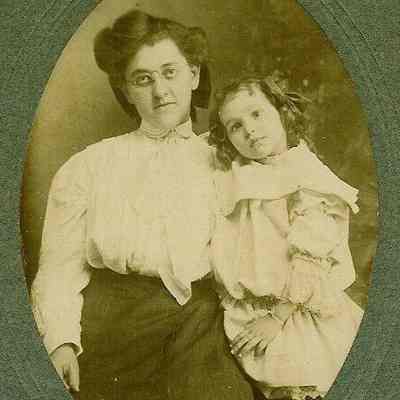 Unidentified female and child