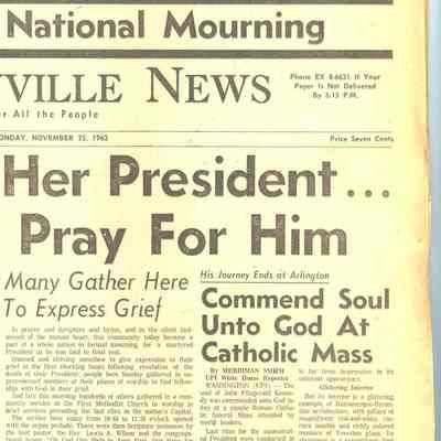 Newspaper, front page right