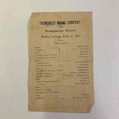 Demorest Medal Contest Program