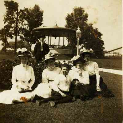 Unidentified Women in Flowered Hats