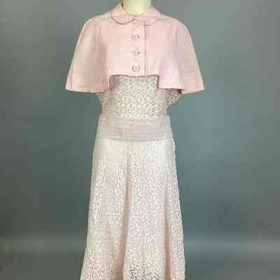 Women’s Pink Lace Dress + Cape
