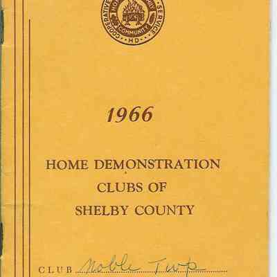 Program Book Shelby County Home Demonstration Club