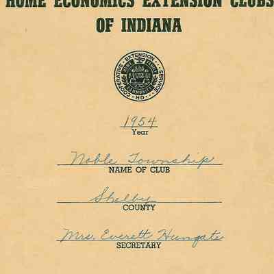 Secretary - Record Book - Noble Twp.