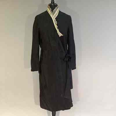 Women's Black Crepe Wrap Dress