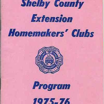 1975 - 76 Shelby County Extension Homemakers Clubs of Shelby County.