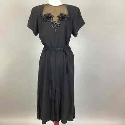 Women's Black Crepe Dress