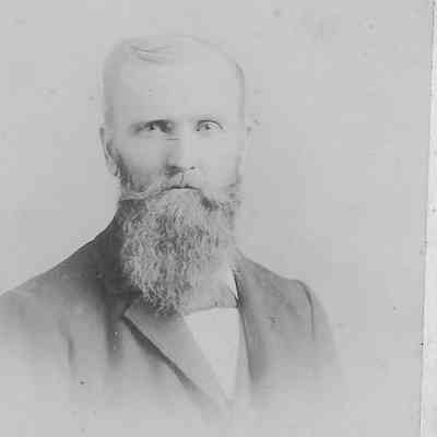  Man full beard/ high forehead.