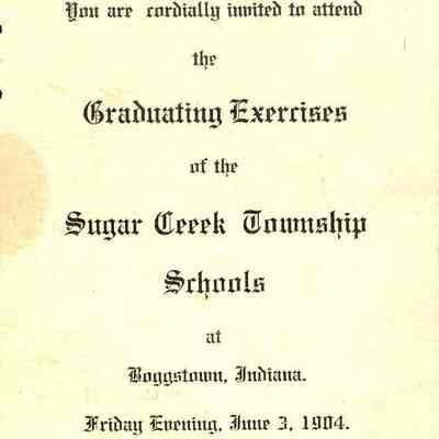 Graduating Exercises of the Sugar Creek Township Schools