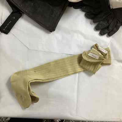 Children’s Tan Ribbed Stockings