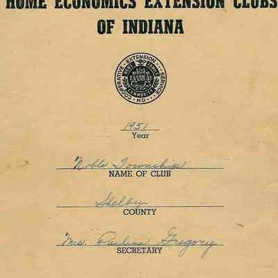 Secretary - Record Book - Noble Twp.