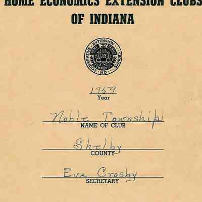 Secretary - Record Book - Noble Twp.