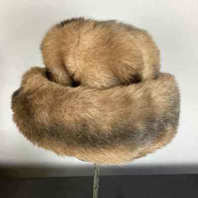 Women's Brown Fur Breton Hat