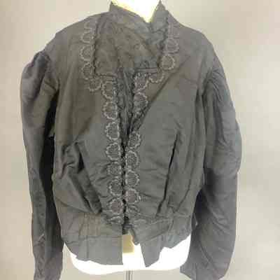 Women’s Black Faille Mourning Blouse