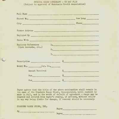 SPECIAL SALES AGREEMENT - 60 DAY PLAN