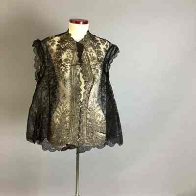 Women's Black Lace Vest